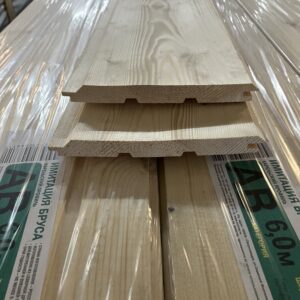 Имитация Бруса Карельский профиль 20*195*6000 мм сорт АБ